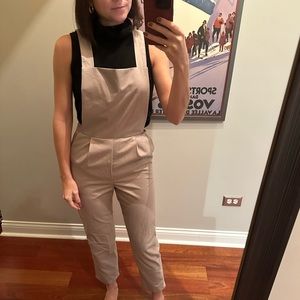 Tan Overall Jumpsuit